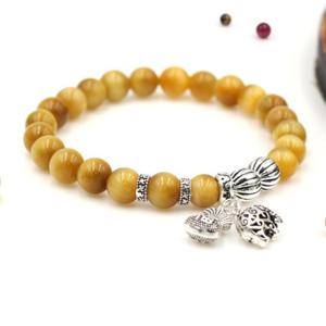 에르모사 젬스톤 G049_골드호안석8mm+실버925(염주 불교 패션)