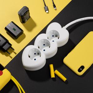 아이정 국산 하트탭 16A 3구 1.5M 디자인 감성 멀티탭