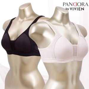 판도라바이비비안VBR1987 메쉬몰드노와이어스포츠브라