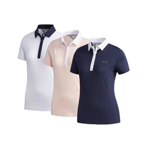 아디다스 SS 아디퓨어 헨리넥 여성 폴로 반팔 티셔츠 CW4765