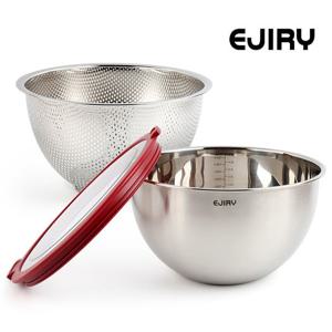 에지리 스텐콤보세트 24cm 5L / 믹싱볼 채반세트