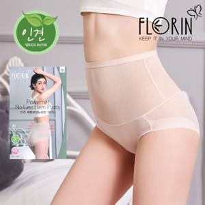 플로린 여성 인견 파워넷 뱃살 보정 햄 노라인 팬티 1종FWP107