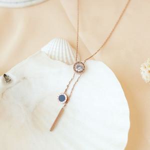 (스텐레스 스틸) 오닉스 스틱 목걸이