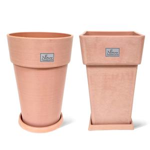 플라스틱 카멜레온 수지 (대) 받침세트 빈티지 화분