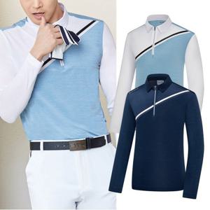 비티알 BTR 남성 골프웨어 봄 긴팔 스판 카라 티셔츠