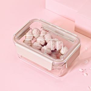 글라스락 퓨어 샌드핑크 직사각 1020ml 2조