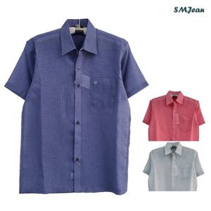 SMJ1311 남자 반팔 카라 셔츠 남방 린넨st. 남성 셔츠 여름