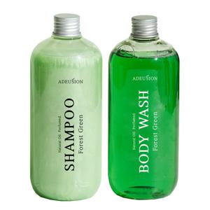 아드시온 천연 오일 퍼퓸 샴푸+바디워시 세트 (포레스트그린향)