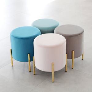 더조아 미호골드스툴 블루 화장대 벨벳의자