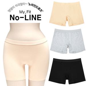 90-115 여성 드로즈 사각 네모팬티 빅사이즈팬티 3매 속바지팬티