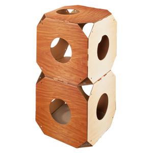 가리가리 쉘프 (라이트브라운+베이지) 스크래쳐 큐브타워 고양이 스크래쳐/캣타워