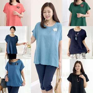 [로즈맘][엄마옷 로즈맘] 해피가오리인견티셔츠