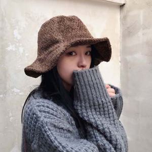 여자가을모자 와이드 무지 버킷햇 벙거지 모자 울 니트 가을겨울