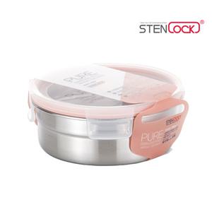 스텐락 퓨어 스텐 밀폐용기 스테인레스 찬통 원형 5호 700ml