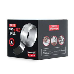 엠엔피라이프 5cmX10m 투명 실리콘테이프 2개입