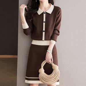 [리블리크]리썸 배색 니트 스커트 SET_RB3OP074