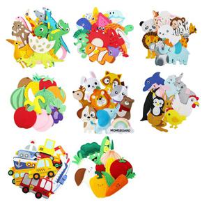 [맘스보드]펠트자석(8종택1)  / 유아자석 교구 완구 학습 선물 놀이 그림