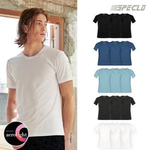 [흡습속건]경량 호라이즌 남녀공용 무지 반팔런닝 3종세트