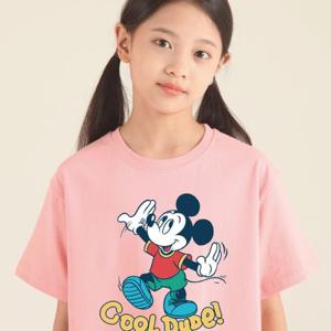 [벤힛키즈]키즈~주니어 디즈니 캐릭터 순면 오버핏 반팔티 DNMKOM1009F