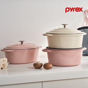 파이렉스 cast iron 법랑 무쇠 주물 양수 냄비 타원형 27cm