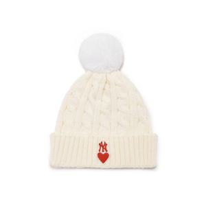 [MLB키즈] 하트 꽈베기 폼폼 비니 (7ABNH023650CRS)