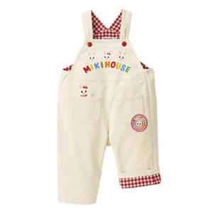 [미키하우스]MH 우사코 레드체크 안감 멜빵바지 11N303301