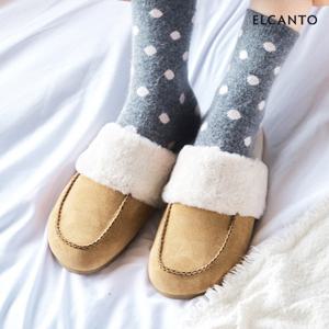 엘칸토 인텐스 여성 스웨이드 퍼 뮬 슬리퍼 2cm LCWC70I339