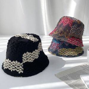 [잇백잇슈]빈티지뜨개보로버킷 특이한 패션 국내제작 여행 여성