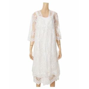 [비비안(언더웨어)]올오버 플라워 자수 프리미엄 시스루 가운(GW8826E)