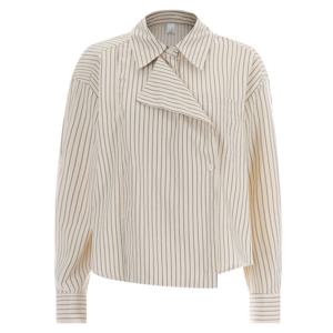 블루문 여성 카라넥 스트라이프 셔츠남방 DOO-WSH-11826-베이지