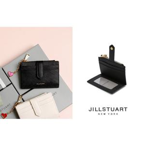 [질스튜어트]블랙 소가죽 여성 카드지갑 JAWA3F411