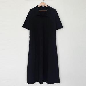 국산 여성 등원룩 임산부 면100 반팔원피스 ARA-WDR-3128-블랙