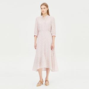 [시슬리] 바네사 러플넥 번아웃 원피스_SAOP31431PK