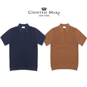 [카운테스마라] 양말증정 쿨비즈 카라 니트티 반소매 CSTX1C1108E0 (2종 택1)