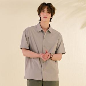 남성 폴리 스트레치 반팔 셔츠-DBRK5523D0X