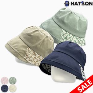 [햇츠온]여성 피에르가르뎅 여름 경량 꽃무늬 벙거지모자 C41-328