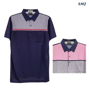 SMJ1784 남자 반팔 카라 티셔츠 스판 중년 남성 시원한 반팔티