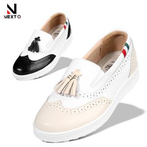 넥스트큐 테슬 클래식 다이얼락 소가죽 여성 골프화 BOB6511