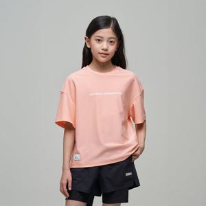 [내셔널지오그래픽 키즈] K242GRG710 여아 워터 반팔티 PEACH