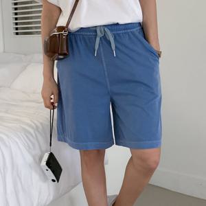 샵앤) 빅포켓 여성 여름 소프트 데님 반바지 BYGO-WPT-3469-연청