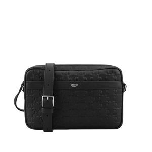 셀린느 117003FS3 38SI 트리오페 엠보싱 카프스킨 미디엄 크로스 숄더백 블랙