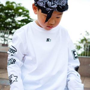 [차일디] 스타터블랙라벨키즈 (ST243ILS03-WHT) 멀티 로고 롱 슬리브 화이트