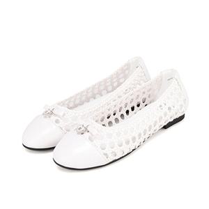 [바바라(슈즈)]바바라 리본 장식이 포인트인 메쉬 플랫 BBH147_WT