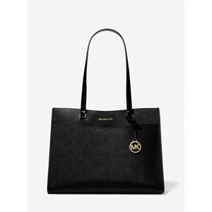 마이클코어스 제트 세트 트래블 사피아노 가죽 포켓 토트 라지 35F4GTVT9L1 블랙