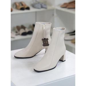 바이로쏘 세이브존03 소가죽 슬림 스퀘어 토 5.5cm 앵클부츠 (BY)AG23S10798CB2WAG