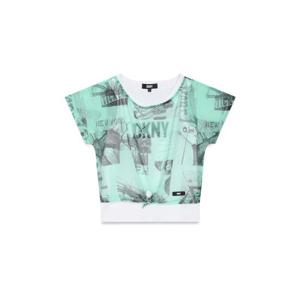 디케이엔와이 주니어 여아 그린 반팔 티셔츠 D60099K_72B