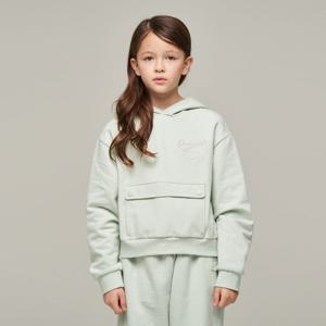 내셔널지오그래픽키즈 K244GHD910 세미크롭 후드 티셔츠 (기모)  MINT