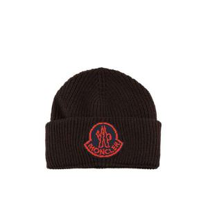 몽클레어 3B00019 M1282 687 로고 패치 울 비니 브라운