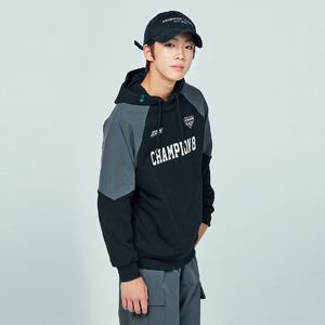 [소이] 남자 겨울이월 나일론스판 배색맨투맨티(24W5733)