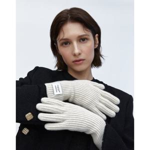 [선물포장] 베이지 단색 울캐시미어 핑거홀 장갑 JAGV4F314I2